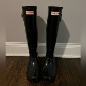 Hunter Rain Boots - Black Glossy